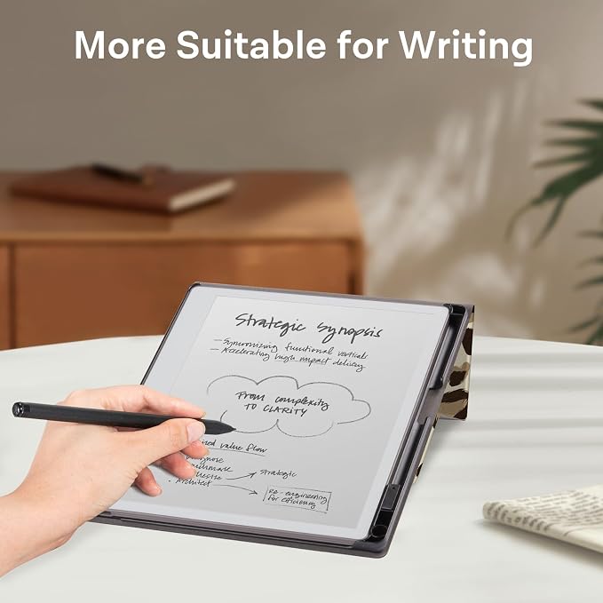 CoBak Case Compatible with Remarkable 2 Paper Tablet Black | Built-in Pen Holder Multi-Angle Foldable Stand Custom Fit for 2020 Released reMarkable 2