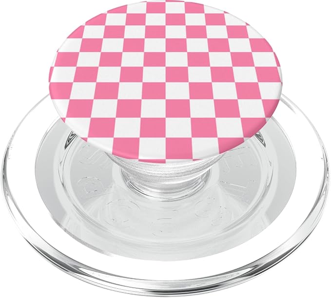 Cute Pink Checkerboard Classic Checkered Big Checkerboard PopSockets Standard PopGrip