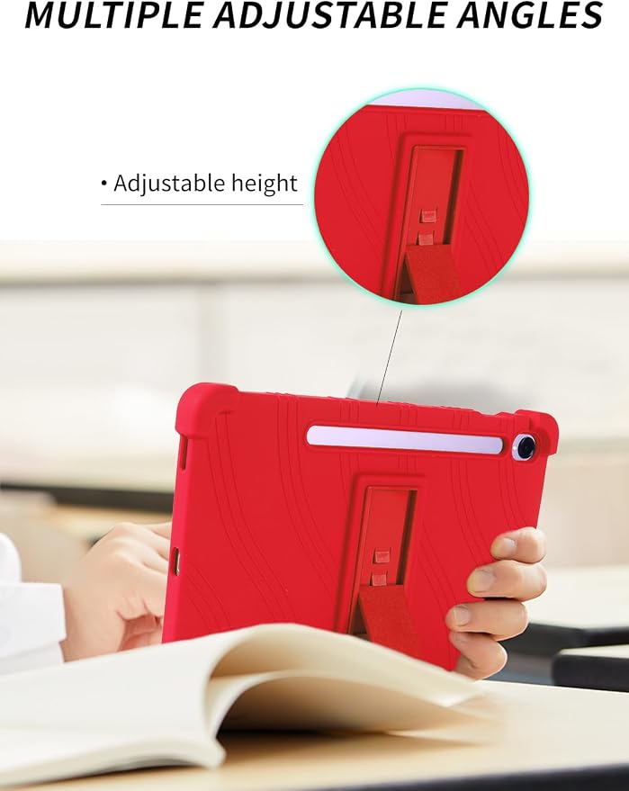 Case for Samsung Galaxy Tab S11 Tablet 11 inchWUNIAK Shock Proof Lightweight Stand Rubber Shell Protective CoverKids Friendly Soft Silicone Adjustable Stand CoverBlue