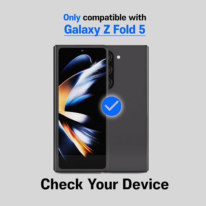 DOME GLASS Whitestone Screen Protector for Samsung Galaxy Z Fold 5 2023 Full Tempered Glass Shield with Liquid Dispersion Tech with UV Lamp [Easy to Install Kit] Smart Phone Screen Guard - Two Pack
