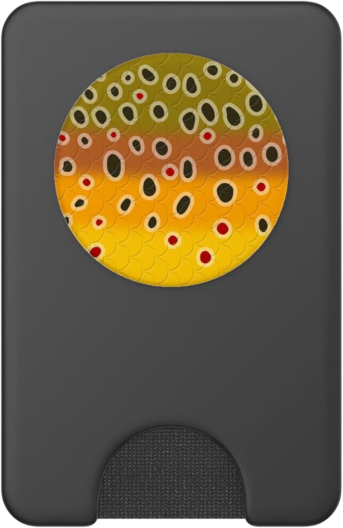 Brown Trout Pattern Fish Art Trout Fishing Fly Fishing Gift PopSockets Adhesive PopGrip
