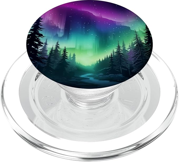 Aurora Borealis Dark Sky Nature Light Display PopSockets Adhesive PopGrip