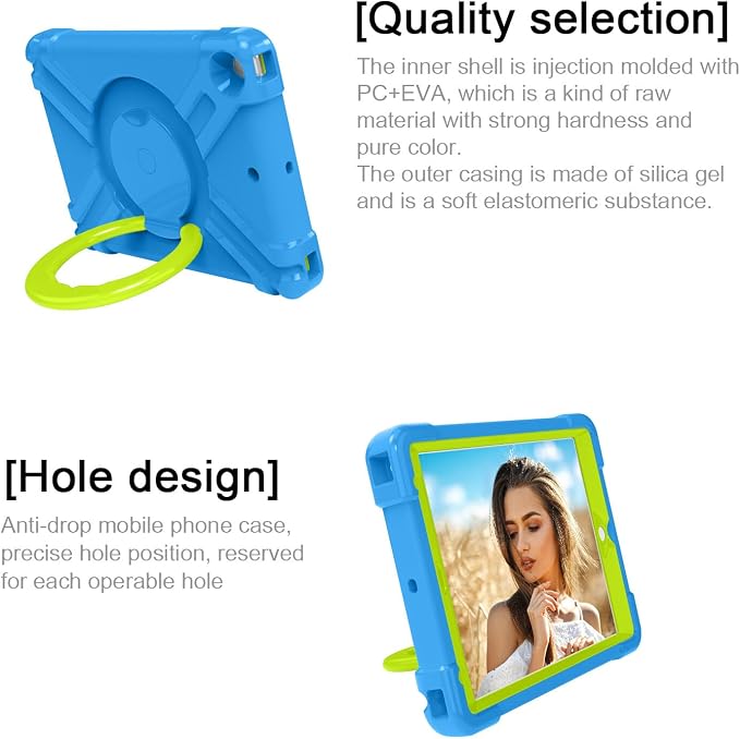 AKABEILA Compatible with Amazon Fire HD 8 2020/2022 Tablet Case，Rugged Kids Case with Stand Lightweight Shockproof Kids Friendly Tablet Cover Black