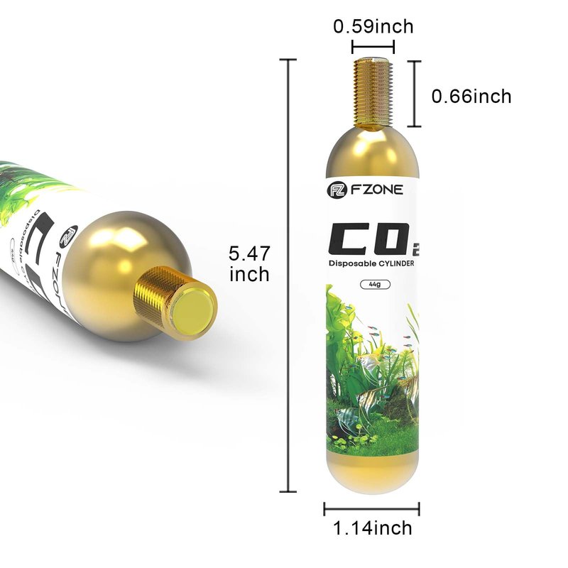 FZONE 45g Disposable CO2 Cartridges with 5/8 Threaded Interfaces (2-Pack)
