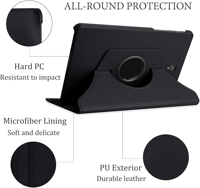 Case for Galaxy Tab A 8.0 2017 Old Model 360 Degree Rotating Case Cover for Samsung Galaxy Tab A 8.0 Inch 2017 Release (SM-T380/SM-T385) - Black