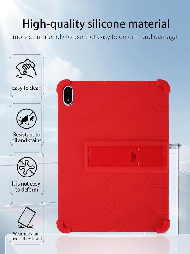 for OnePlus Pad 3 Android 15 Tablet13.2 inch Tablets CaseSoft Silicone Adjustable Stand Cover Lightweight Kids FriendlyBlack.