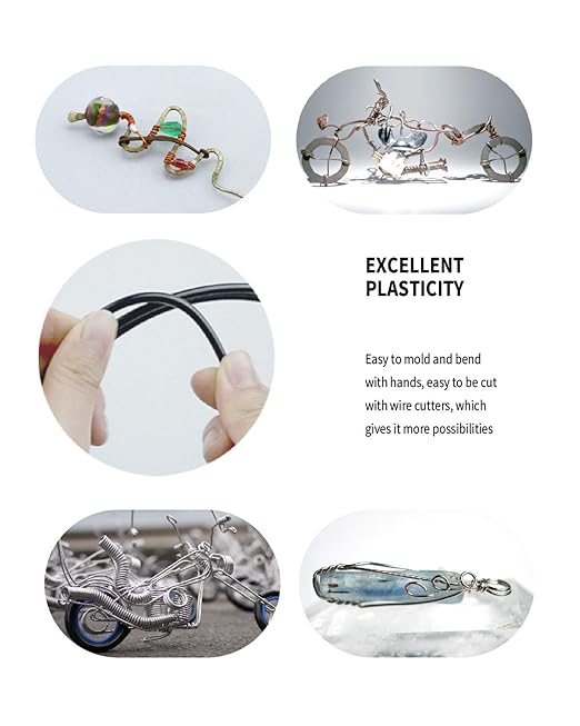 6Pcs Bonsai Wire, 6 Sizes of 1mm, 1.5mm, 2mm, 2.5mm, 3mm, 4mm Black Aluminum Wire, Total 152 Feet Bonsai Tool Kitfor Bonzai Trees Indoor