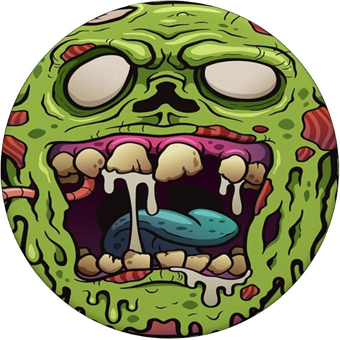 Slimey Horror Movie Zombie Face PopSockets PopGrip: Swappable Grip for Phones &amp Tablets PopSockets Adhesive PopGrip