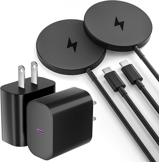 Magnetic Wireless Charger for iPhone 17 162Pack 6FT Wireless iPhone Charging Fast Mag-Safe Charger with Apple USB C Charging Block for iPhone 17 Pro max/17Air/16/15/14/13/12/11/AirPods Pro 3/2-Black