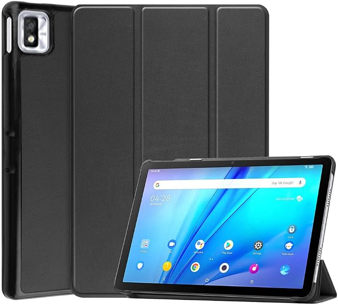 Kepuch Custer Case for TCL Tab 10s 10.1Ultra-Thin PU-Leather Hard Shell Cover for TCL Tab 10s 10.1 - Black
