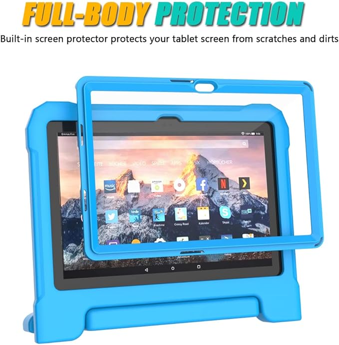 DJ&ampRPPQ Kids CaseEVA Strong Anti Drop is Suitable for 10 inch Tablet. Not Compatible with Ipad 10in Tablet Black