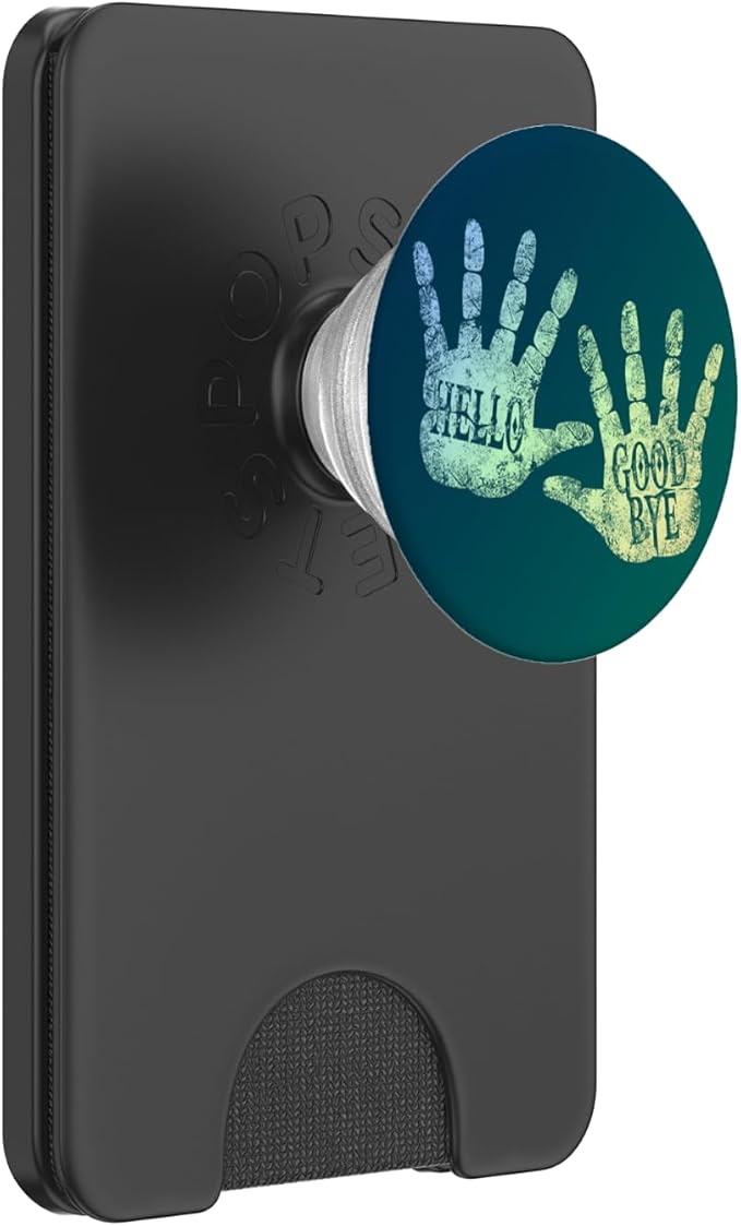 HELLO and GOODBYE Academy DAILY GREETINGS Humor Vintage Art PopSockets Adhesive PopGrip