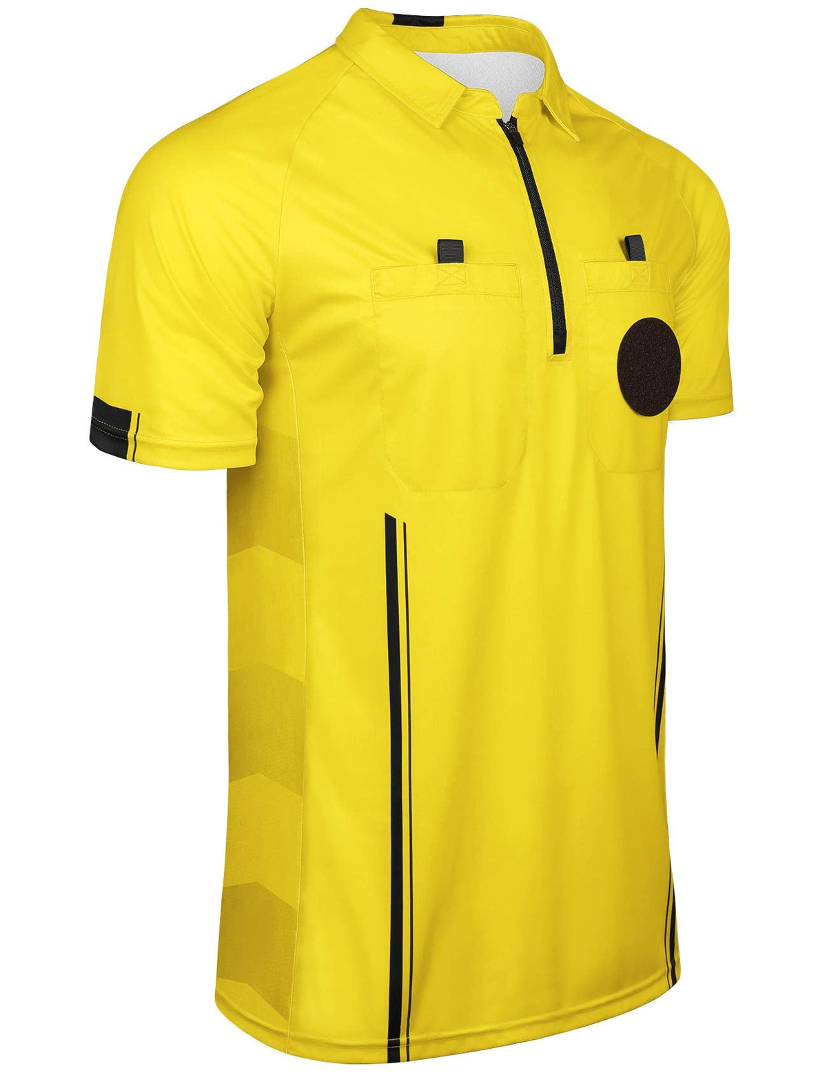 FitsT4 Sports Pro Soccer Referee Jersey Short Sleeve Ref Shirts Yellow X-Small