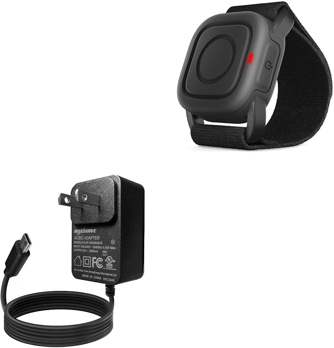 BoxWave Charger Compatible with GoPro Waterproof Shutter Remote - Wall Charger Direct (15W) Rapid Charge Your Device with Built-in 3ft Cable