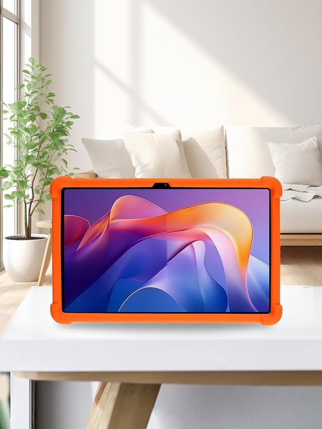 for Xiaomi Redmi Pad 2 Tablet 11 inch Tablet CaseBOVUGAC Soft Silicone Adjustable Stand Shockproof Kids Friendly for Redmi Pad 2 11 Tablet(Black)