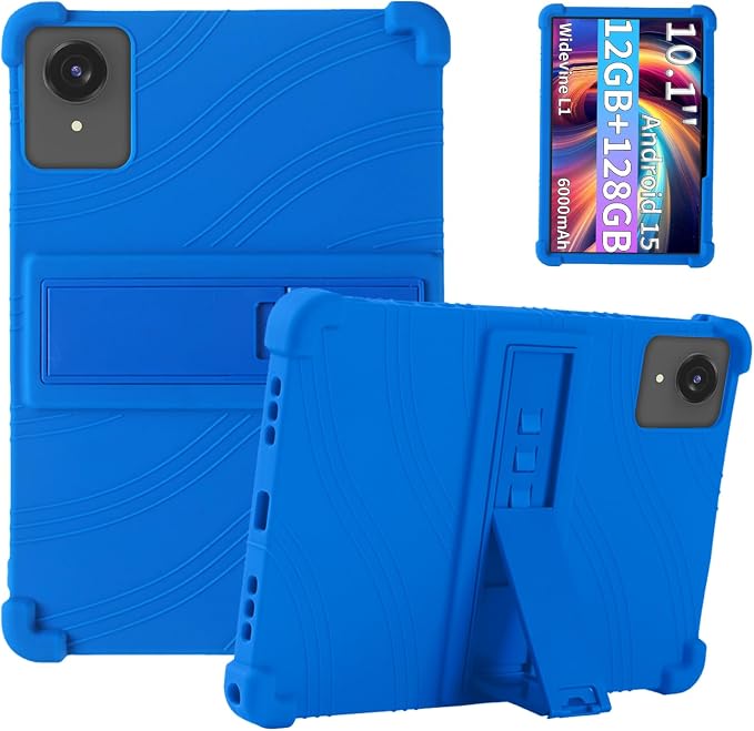 Case for ECOPAD T30 10.1-Inch Tablet – Shockproof Silicone Protective Cover with Kickstand Drop-Resistant Business Style (Black)