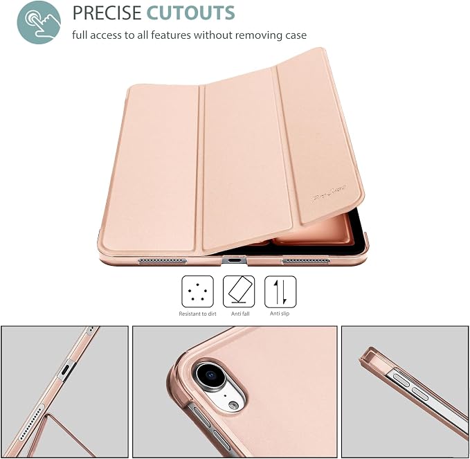 ProCase Smart Case for iPad Air 11-inch M4/M3/M2 &amp Air 10.9 5th/4th Gen | Hard Back Cover with Auto Sleep/Wake Slim Lightweight Case for iPad Air 11 2026/25/24 &amp 10.9 2022/2020-Aqua