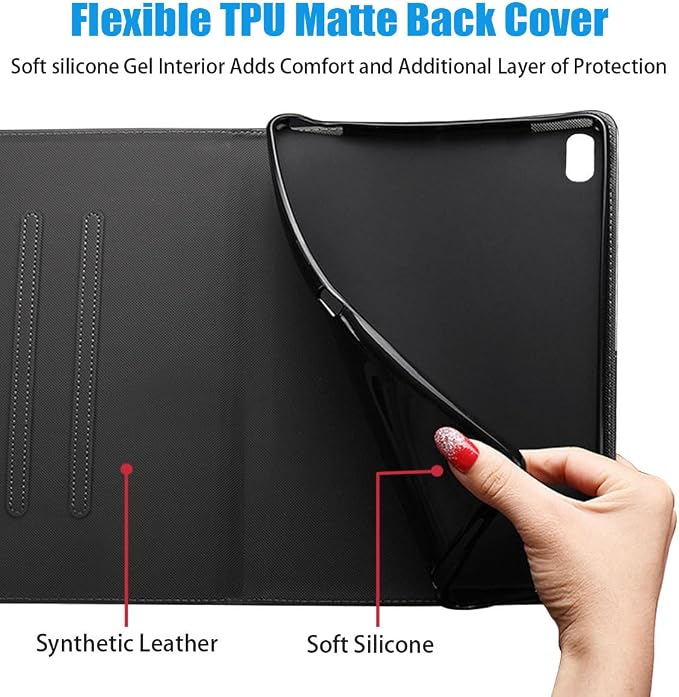 Case for Samsung Galaxy Tab S10 Lite/ S10 FE/ S9 FE 5G 10.9 Inch/ S9 11 Inch - Slim PU Leather Folding Stand Folio Cover with Auto Sleep/Wake - African American Girl