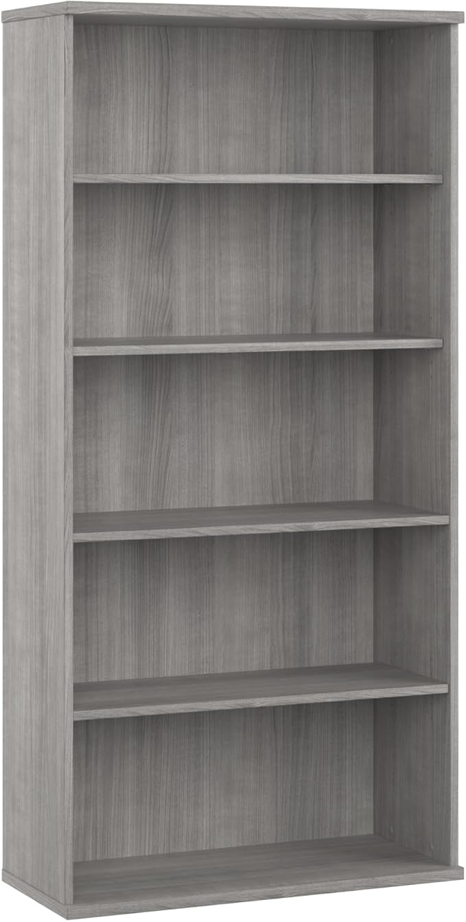 Bush Business Furniture Studio C 5 Shelf Bookcase, Platinum Gray