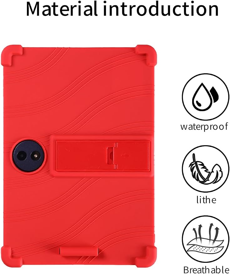 for TCL TAB A1 Plus 12.2 Inch Tablet CaseBOVUGAC Adjustable Stand Shockproof Easy Installation Slim and Lightweight Premium Silicone Protective Shell for TCL TABA1 Plus 12 Case Cover.(Black)