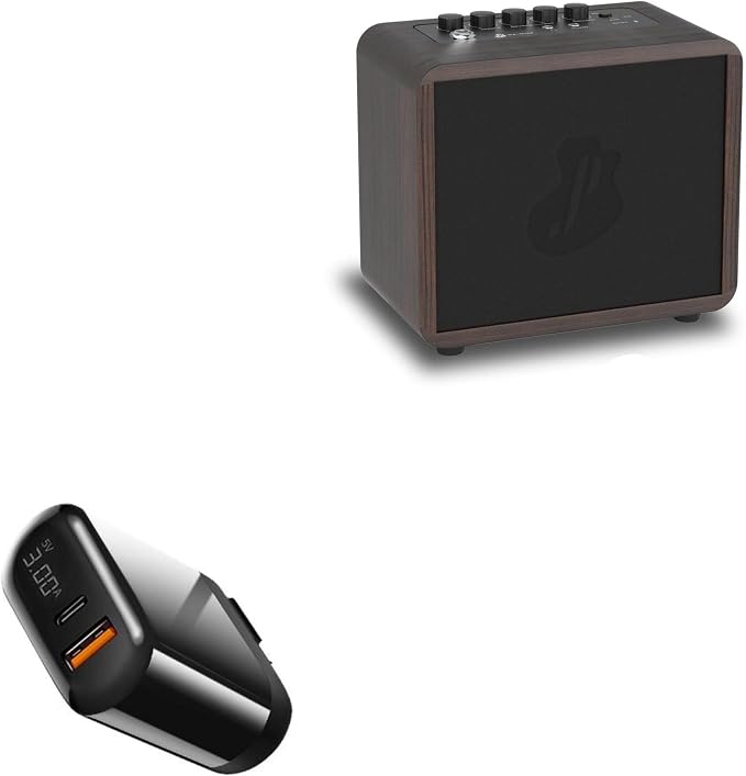 BoxWave Charger Compatible with JUSTPRO GA-ONE - PowerDisplay PD Wall Charger (18W) - Jet Black