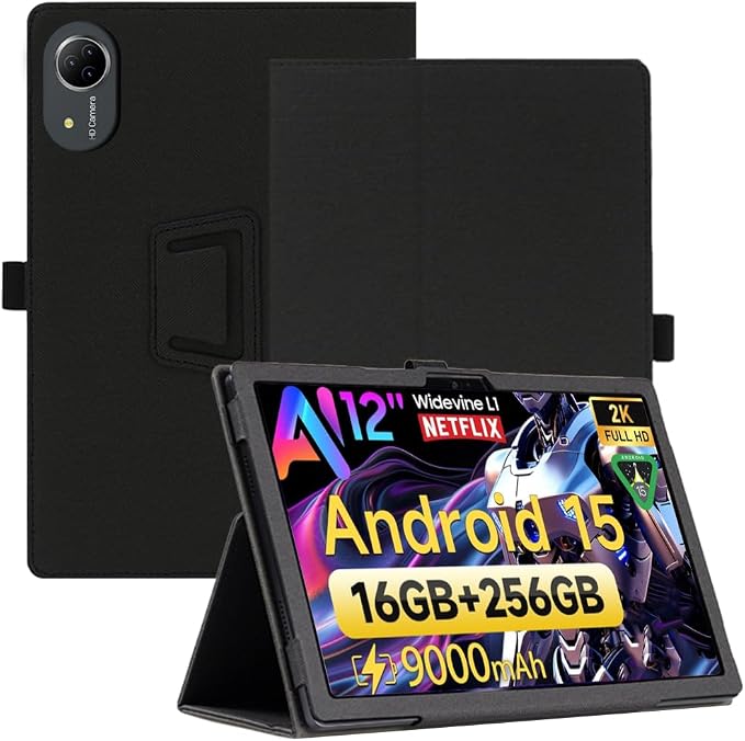Case for Headwolf HPad6 12 Inch Tablet Premium PU Leather Folio Folding Stand Protective Tablet Cover with Hand Strap Magnet for Headwolf HPad6 12 Inch Tablet