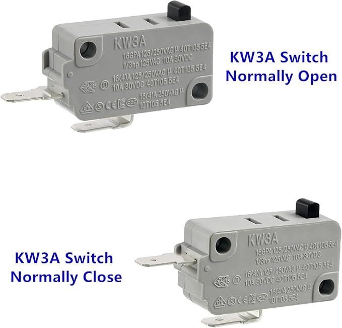 BOJACK Microwave Oven Door Switch KW3A 16A 125/250 V Door Interloc (Pack of 2 pcs Normally Close and 2 pcs Open Switchs)