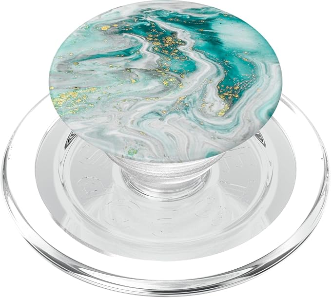 Teal Ink Marbled Design Pop Mount Sockets Phone Grip PopSockets Adhesive PopGrip