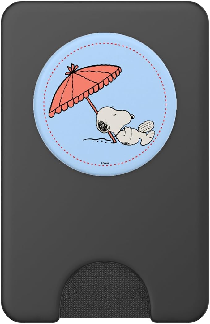 Peanuts - Snoopy Sleeping Under Beach Umbrella PopSockets Adhesive PopGrip