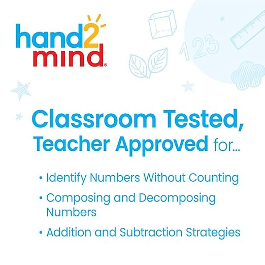 hand2mind Mini 100 Bead Wooden Rekenrek, Abacus for Kids Math, Math Manipulatives Kindergarten, Counting Rack for Kids, Counters for Kids Math, Educational Toys for Elementary Kids (Set of 4)