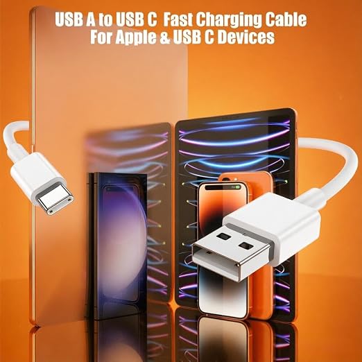 CyvenSmart Car Carplay Cable USB A to USB C Cable for iPhone 17 16 15，3-Pack [3.3FT+3.3FT+6FT] USB to USB C Cable for iPhone 17 16 15 Pro Plus Pro Max Air，for iPad，for Galaxy S25，for MacBook and More