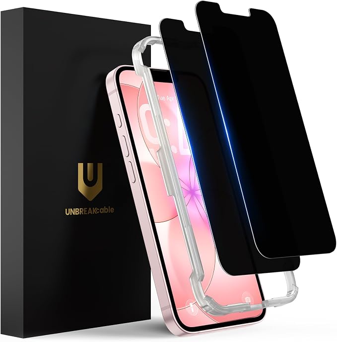 UNBREAKcable 2 Pack Privacy Screen Protector for iPhone 11 Pro Max/Xs Max Shatterproof Tempered Glass [True 28°Anti Spy] [9H Hardness] [Easy Installation] Protector for Apple 6.5