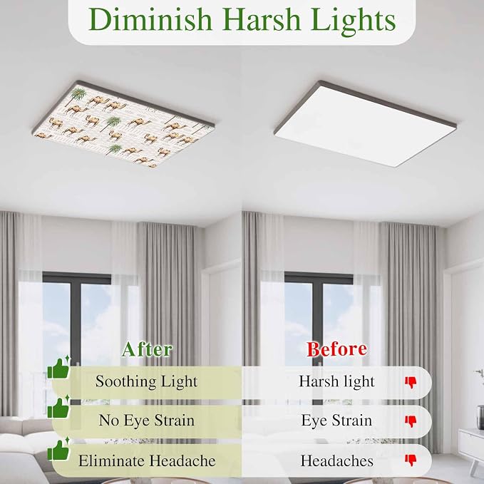 Fluorescent Light Covers for Ceiling Lights Desert Camel Magnetic Light Filters