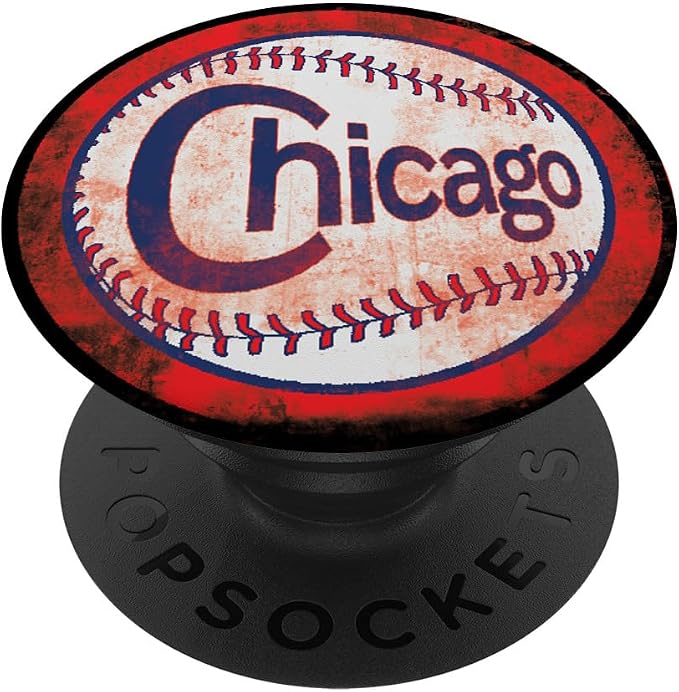 Distressed North Side Chicago Baseball Players PopSockets Adhesive PopGrip