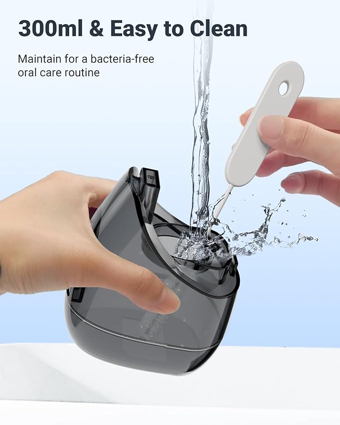 FUMEIKANG Water Flosser & Electric Toothbrush for Adults Oral Irrigator & Sonic Toothbrush 2-1 Oral Clean Kit (Black)