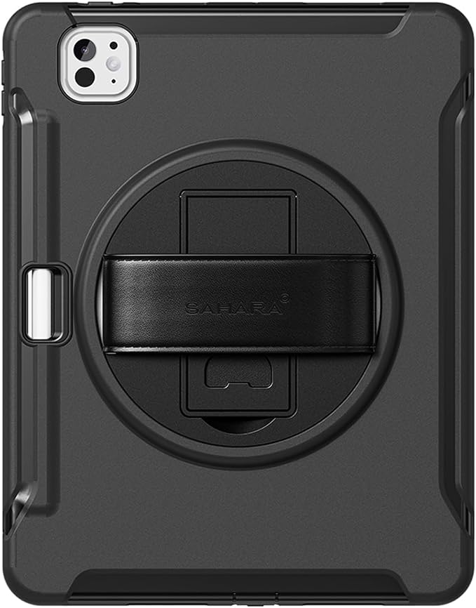Sahara for iPad Air 11-inch (M4 / M3 / M2) Case - Heavy-Duty Protective Cover with Screen Protector Kickstand &amp Rotating Hand Strap Raider Series