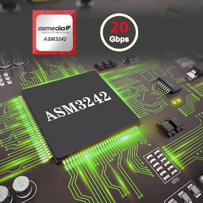 cablecc 5Gbps Type-E USB 3.1 Front Panel Socket &amp USB 2.0 to NVME NGFF M-Key Express Card VL805 Adapter for Motherboard