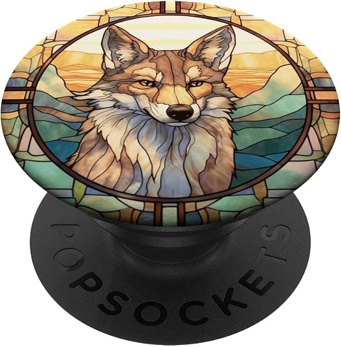 Coyote Stained Glass PopSockets Adhesive PopGrip