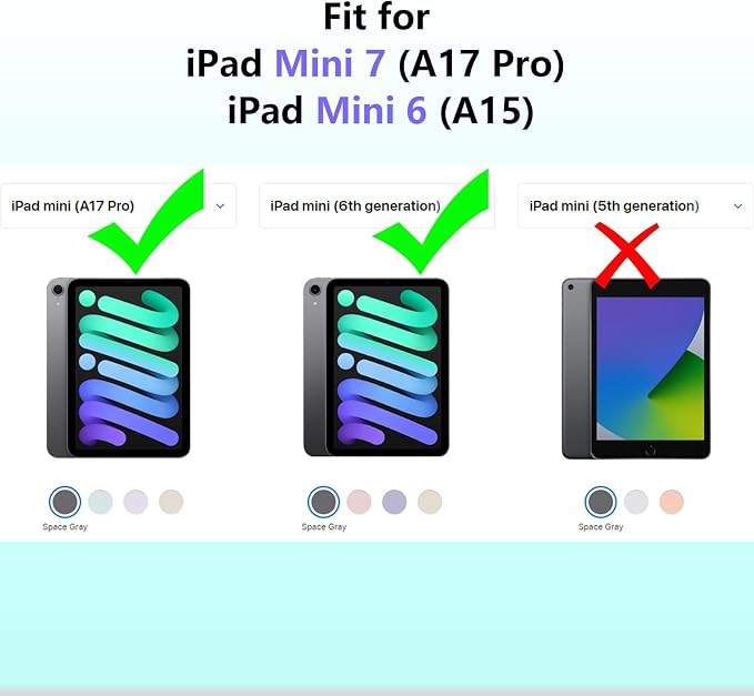 YRH for iPad mini A17 Pro Case 2024/iPad Mini 6 Kids Case 2021EVA Shockproof Cover for iPad mini 7th/6th Generation 8.3-inch with Stand Handle Strap Green