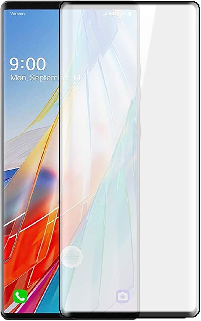 for LG Wing 3D Curved Screen Protector (2PCS) Easy Install Anti-Bubble Ultra HD Screen Tempered Glass for LG Wing 5G 6.8 INCH
