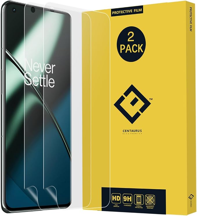 OCESTORE 2 Pcs Soft Hydrogel Screen Protector Ultra-Thin HD Clear Full Coverage Screen Protector Film for One Plus 11 5G (Not Tempered Glass)