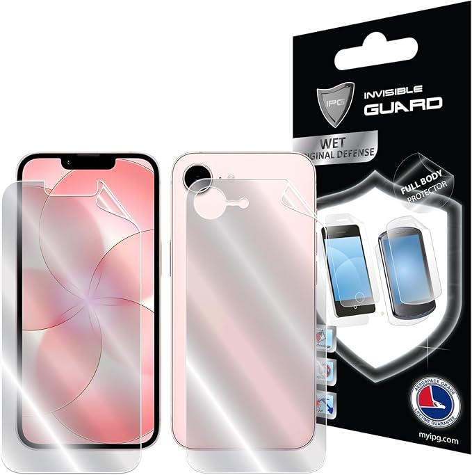 IPG for iPhone 17 Screen + Back Full body Hydrogel Protector Invisible Touch Screen Sensitive Ultra HD Clear Film Anti Scratch Skin Guard - Smooth/Self-Healing/Bubble -Free for iPh17FB