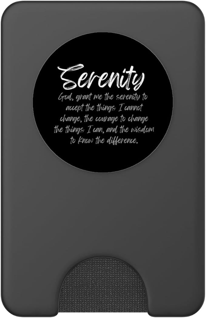 Serenity Prayer God Grant Me The Serenity AA NA Alcoholic PopSockets PopGrip for MagSafe