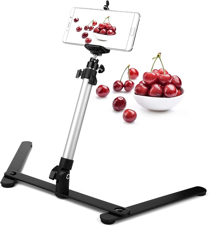 Photo Copy Pico Projector StandChromlives Overhead Tripod Video Stand for PhoneAdjustable Tabletop Overhead Phone MountGooseneck Mini Tripod Stand for Teaching Streaming Baking Crafting