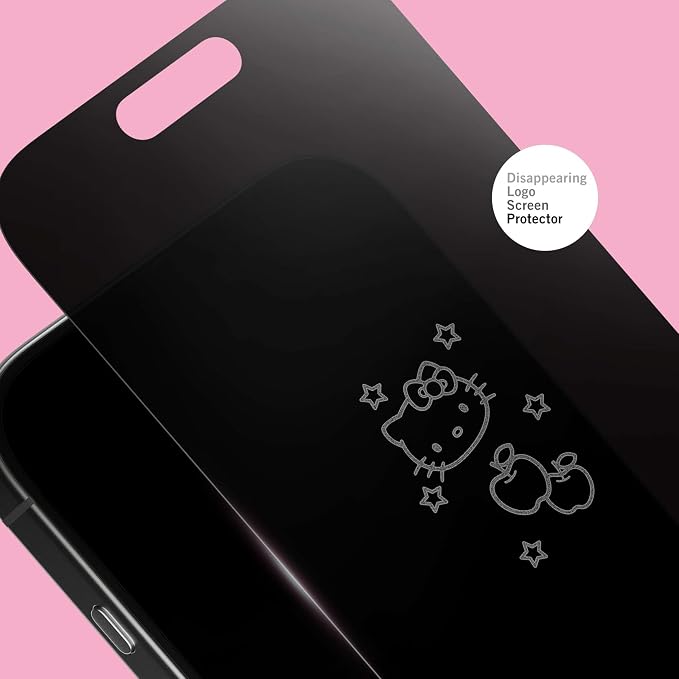 Hello Kitty Balloon Privacy Screen Protector - for iPhone 14 Plus13 Pro Max - with Disappearing Logo - Scratch-Resistant and Easy-to-Install Screen Protectors (Includes Installation Tray)