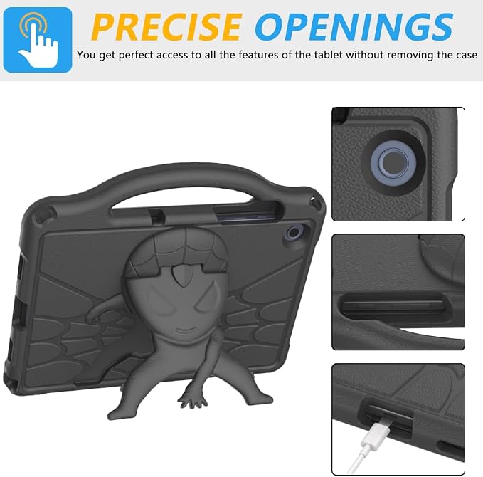 Kids Case for Samsung Galaxy Tab A11 Plus 2026 /A9 Plus 2023 11 inch Tablet | Sanyetral Galaxy Tab A11+/A9+ Case with Screen Protector Shockproof Handle Stand Protective Cover with Shoulder Strap -Bl