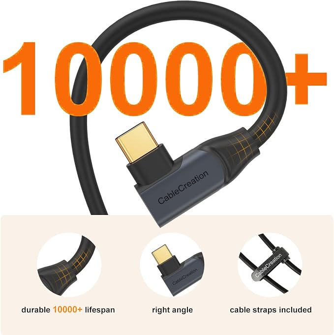 CableCreation for Quest 2/Quest Pro Link Cable 10FT 5Gbps USB C Cable | Highly Speed Data Transfer Fast Charging Compatible with DJI Avata Printer Camera Cellphone HDD etc