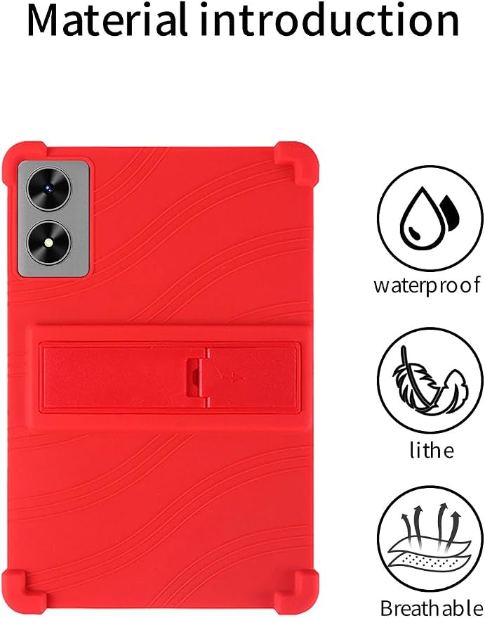 for SHARECLOUD P10/Frameflow P10 2025 10.1 Inch Tablet CaseBOVUGAC Soft Silicone Adjustable Stand Shockproof Kids Friendly for SHARECLOUD P10_T 10.1 Tablet(Black)