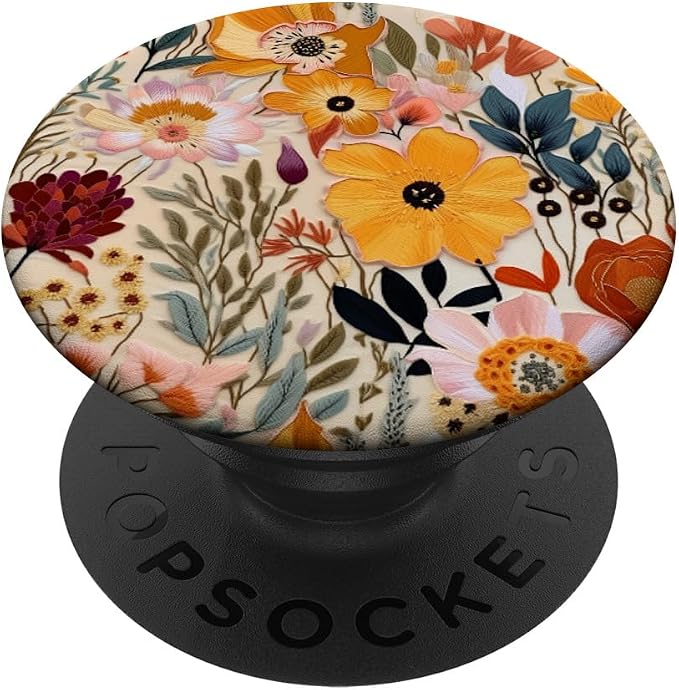Colorful Wildflower Florals Flower PopSockets Adhesive PopGrip