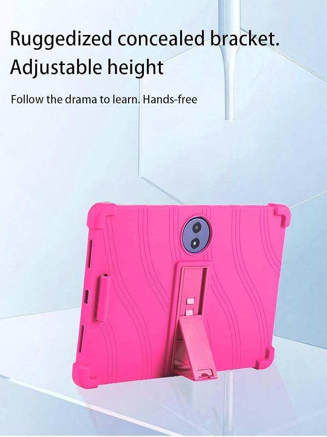 for TCL TAB A1 Plus Android 16 Tablet12.2 2.4K Ultra Clear Display Tablet Model CaseUYRUREL Soft Silicone Adjustable Stand Cover Lightweight Kids FriendlyBlack.
